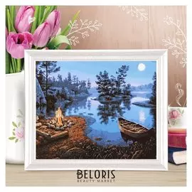 Роспись по холсту "Поход в лес" по номерам с красками по 3 мл+ кисти+крепеж 30*40
