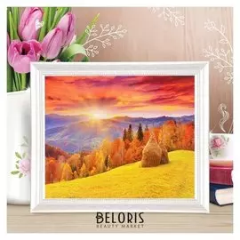 Роспись по холсту "Стога сена" по номерам с красками по 3 мл+ кисти+инстр+крепеж 30*40