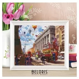 Роспись по холсту «Великобритания» по номерам с красками по 3 мл+ кисти+крепеж, 30×40 см