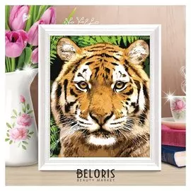 Роспись по номерам без подрамника "Тигр", 30 х 40 см