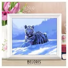 Роспись по номерам без подрамника "Тигр", 40 х 30 см