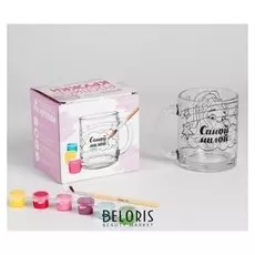 Роспись стеклянной кружки красками "Самой милой" единорожка