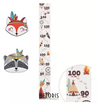 Ростомер интерьерный "Енот и лиса"