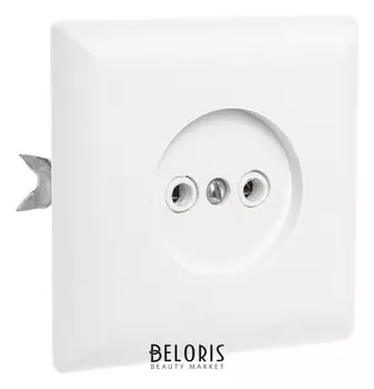 Розетка "Элект" РС 16-038, 16 А, 250 В, одноместная, скрытая, без з/к, белая