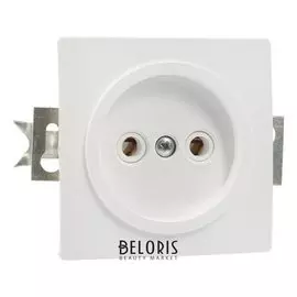 Розетка "Элект" RS 16-131-1-б, без з/к, скрытая, белая