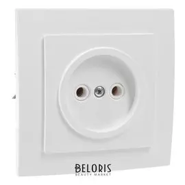 Розетка "Элект" RS 16-131-б, одноместная, без з/к, скрытая, белая