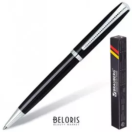 Ручка бизнес-класса шариковая Brauberg "Cayman Black", корпус черный, узел 1 мм, линия письма 0,7 мм, синяя