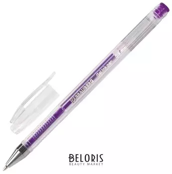 Ручка гелевая Brauberg "Jet", фиолетовая, корпус прозрачный, узел 0,5 мм, линия письма 0,35 мм