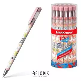 Ручка гелевая Erichkrause Colortouch Flower Cocktail, узел 0.38мм, чернила/синие 50751