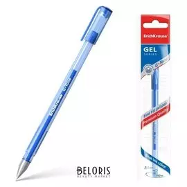 Ручка гелевая G-Tone, узел 0.5 мм, чернила синие, длина линии письма 500 м, 1 штука в пакете с европодвесом