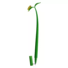 Ручка гелевая-прикол "Гусеничка на листочке", в пакете