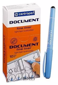 Ручка капиллярная Centropen "Document" 2631, 0,1 мм, длина письма 500 м, черная