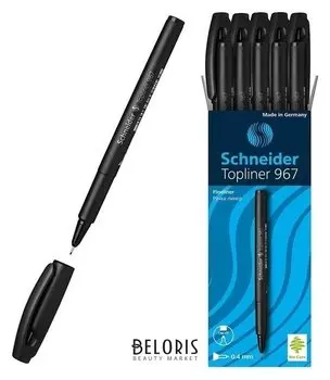 Ручка капиллярная TOPLINER 967 0.4 мм, чернила черные