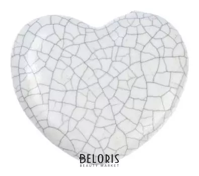 Ручка керамическая для мебели Blumen Haus "Сердце", белый