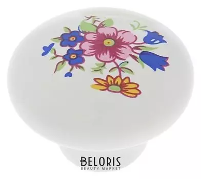 Ручка кнопка Ceramics 017, керамическая, белая