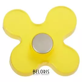 Ручка кнопка Plastic 002, пластиковая, желтая