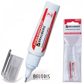 Ручка-корректор Brauberg "Energy", металлический наконечник, в упаковке с подвесом