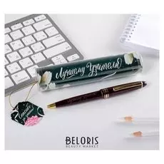 Ручка пластиковая в тубусе "Лучшему учителю"