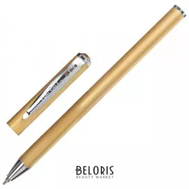 Ручка подарочная шариковая Pierre Cardin "Actuel", корпус бежевый, алюминий, хром, синяя