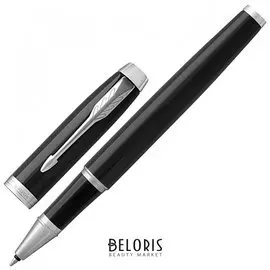 Ручка-роллер Parker "Im Core Black Lacquer Ct", корпус черный глянцевый лак, хромированные детали, черная