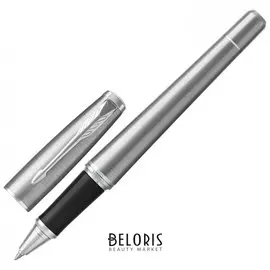 Ручка-роллер Parker "Urban Core Metro Metallic Ct", корпус серебристый, хромированные детали, черная