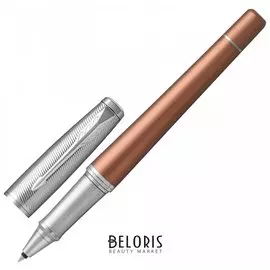 Ручка-роллер Parker "Urban Premium Orange Ct", корпус светло-коричневый, хромированные детали, черная