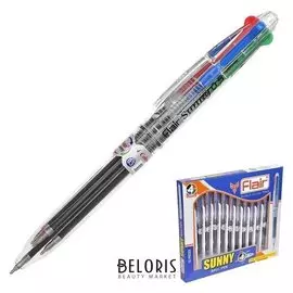 Ручка шариковая автомат "Flair" Sunny, узел 0.7мм, 4В F-538