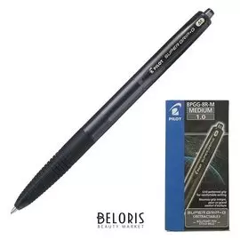 Ручка шариковая автомат Pilot Super Grip G, узел 1.0мм, резиновый упор, стержень чёрный, Bpgg-8r-m (B)