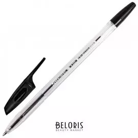 Ручка шариковая Brauberg "X-333", черная, корпус прозрачный, узел 0,7 мм, линия письма 0,35 мм