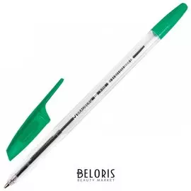 Ручка шариковая Brauberg "X-333", зеленая, корпус прозрачный, узел 0,7 мм, линия письма 0,35 мм