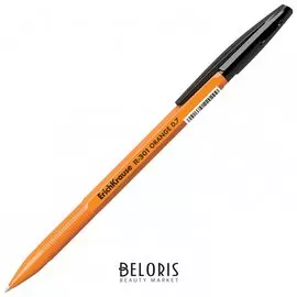 Ручка шариковая Erich Krause "R-301 Orange", черная, корпус оранжевый, узел 0,7 мм, линия письма 0,35 мм