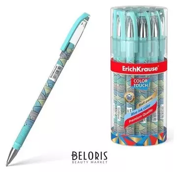 Ручка шариковая Erichkrause Colortouch Emerald Wave, узел 0.7мм, чернила/синие 50819