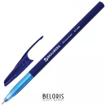 Ручка шариковая масляная Brauberg "Oil Base", синяя, корпус синий, узел 0,7 мм, линия письма 0,35 мм