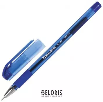 Ручка шариковая масляная с грипом Brauberg "Max-oil Tone", синяя, узел 0,7 мм, линия письма 0,35 мм