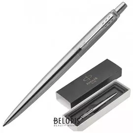 Ручка шариковая Parker "Jotter Core Stainless Steel Ct", корпус серебристый, хромированные детали, синяя