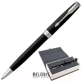 Ручка шариковая Parker "Sonnet Core Matt Black Ct", корпус черный матовый лак, палладиевые детали, черная