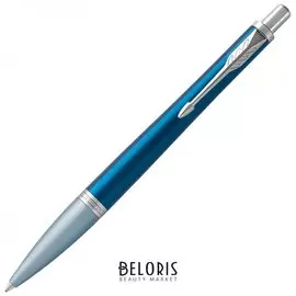 Ручка шариковая Parker "Urban Premium Dark Blue Ct", корпус темно-синий, хромированные детали, синяя