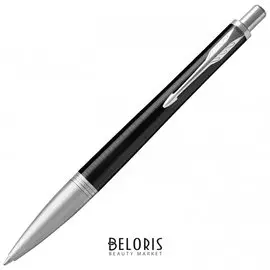 Ручка шариковая Parker "Urban Premium Ebony Metal Ct", корпус черный глянцевый лак с гравировкой, хромированные детали, синяя