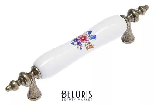 Ручка скоба Ceramics 014, 96 мм, керамическая, с рисунком, цвет бронза