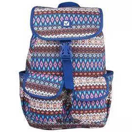 Рюкзак BRAUBERG молодежный, узоры, "Этник", на застежке, 34х25х12 см