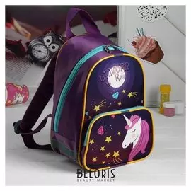 Рюкзак детский, отдел на молнии, наружный карман, цвет фиолетовый