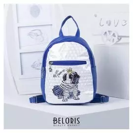 Рюкзак детский, отдел на молнии, наружный карман, цвет синий