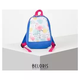 Рюкзак «Фламинго», тропики, 20х13х26 см, отд на молнии, мятный