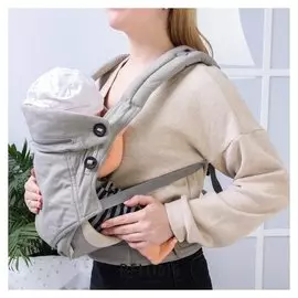 Рюкзак-кенгуру "Кнопка", цвет серый