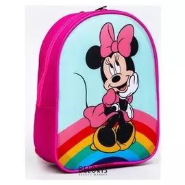 Рюкзак минни маус, 21*9*26, отд на молнии, голубой