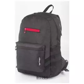 Рюкзак молодежный, Muse, сити-формат, "Jet", черный, 45х29х14 см