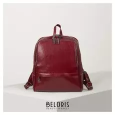 Рюкзак молодёжный, 2 отдела на молниях, 2 наружных кармана, цвет бордовый