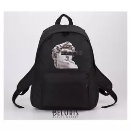 Рюкзак молодёжный «Давид», 33х13х37 см, отд на молнии, н/карман, чёрный