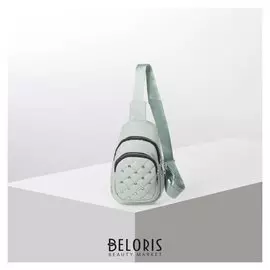 Рюкзак молодёжный на одной лямке, 2 отдела на молниях, 2 наружных кармана, цвет мятный