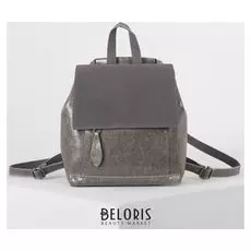 Рюкзак молодёжный, отдел на молнии, 2 наружных кармана, цвет серый